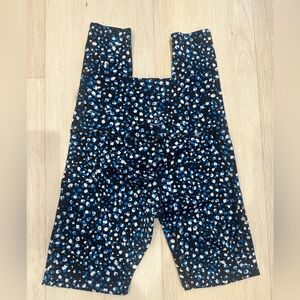 Beyond Yoga Lux Droplet Leggings High Rise Full Length Blue Dots Sz.S At…
